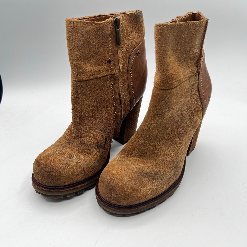 Sam Edelman Camel Franklin Suede Boots Size 6.5β